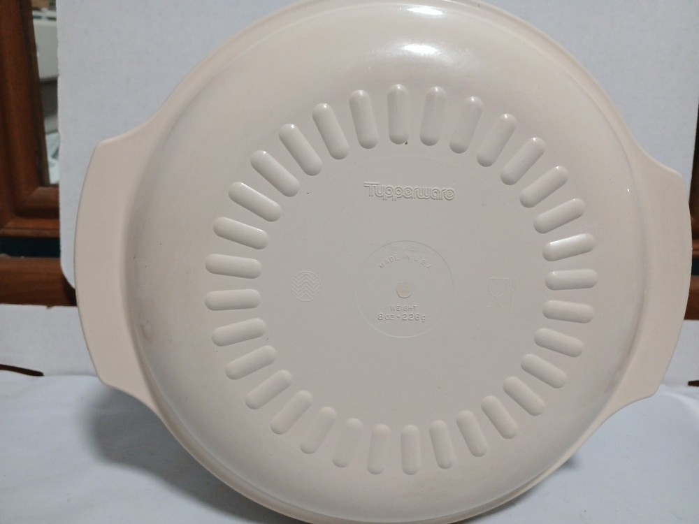 Tupperware Microwave Stack Cooker Steamer Almond 3 Qt 3 Piece Set Vintage