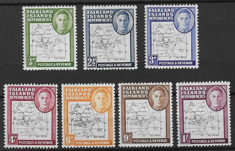 FID 1946 Thin Maps Part Set MNH (7v)