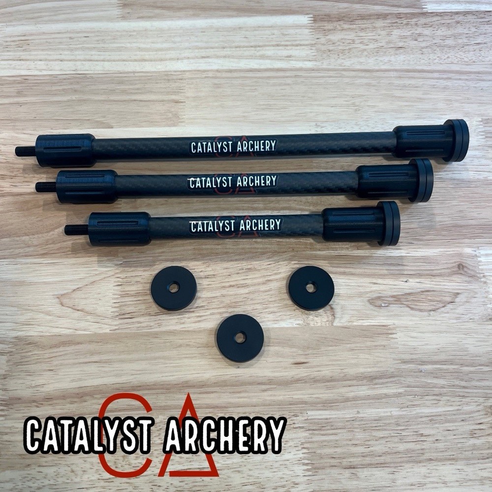 Bow Hunting Stabilizer by Catalyst Archery. Multiple sizes available, 6" to 12”
