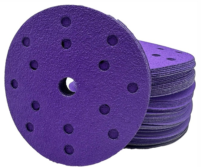 100 PACK Ceramic Grain Sanding Discs 15 Hole 6 Inch Sandpaper Hook Loop Grit 600