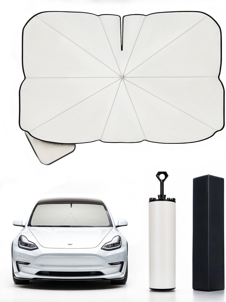 Tesla Model Y and Model 3 2025 Windshield Sunshade, Foldable