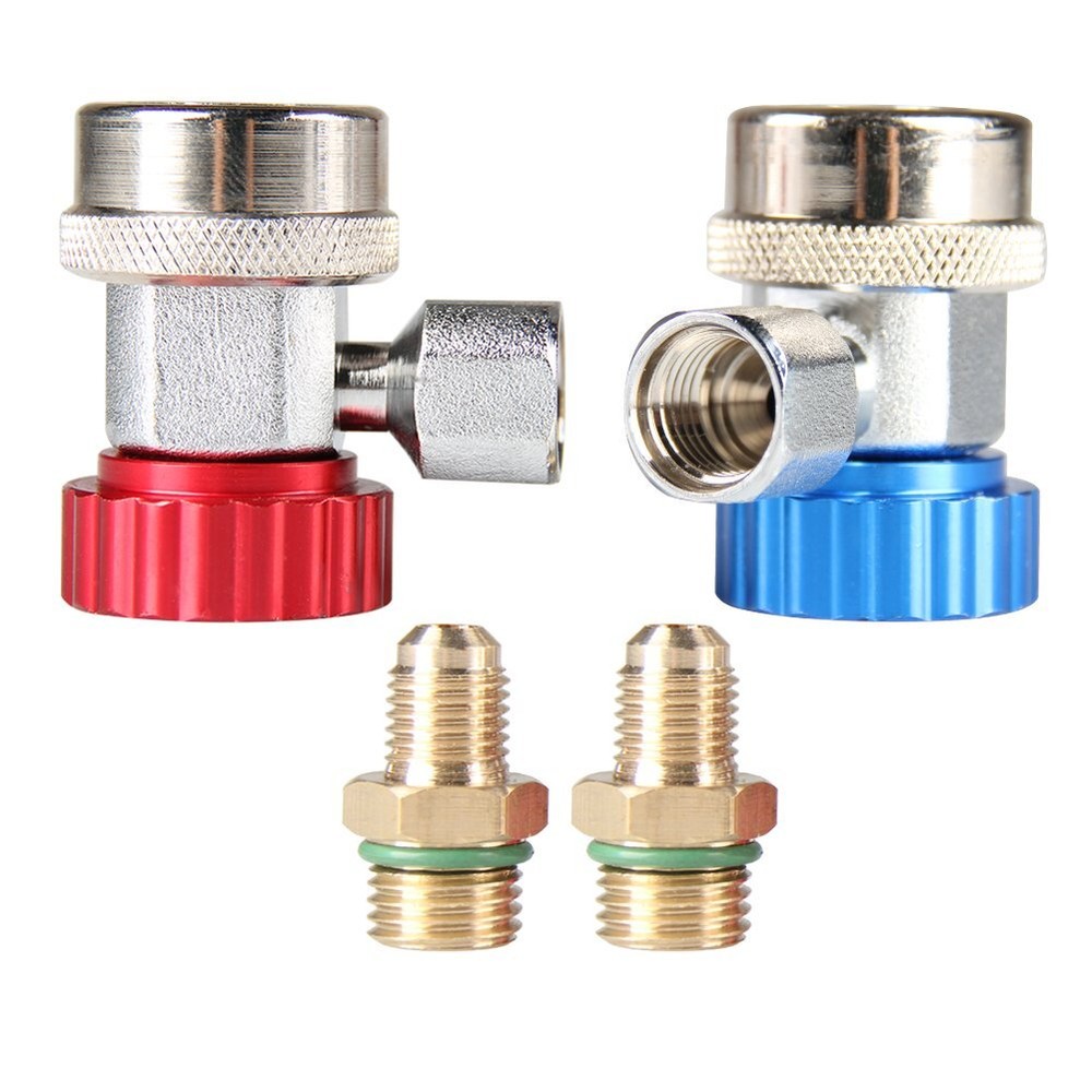 2Pack A/C High Low Side Quick Connector Adapter Fitting Coupler Kit For Car AC