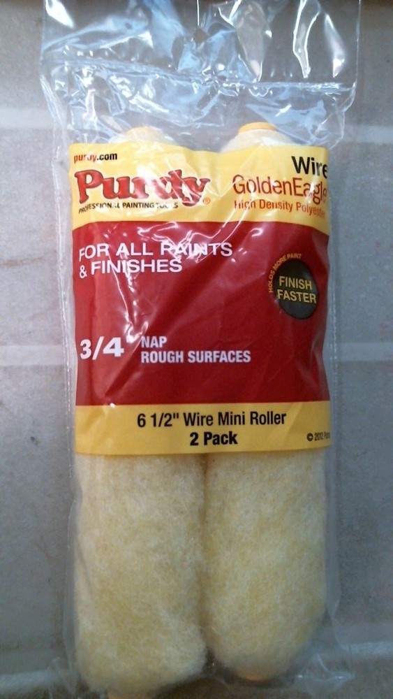 Purdy 40293 Wire Golden Eagle High Density Polyester Mini Paint Rollers, 2pk, FS