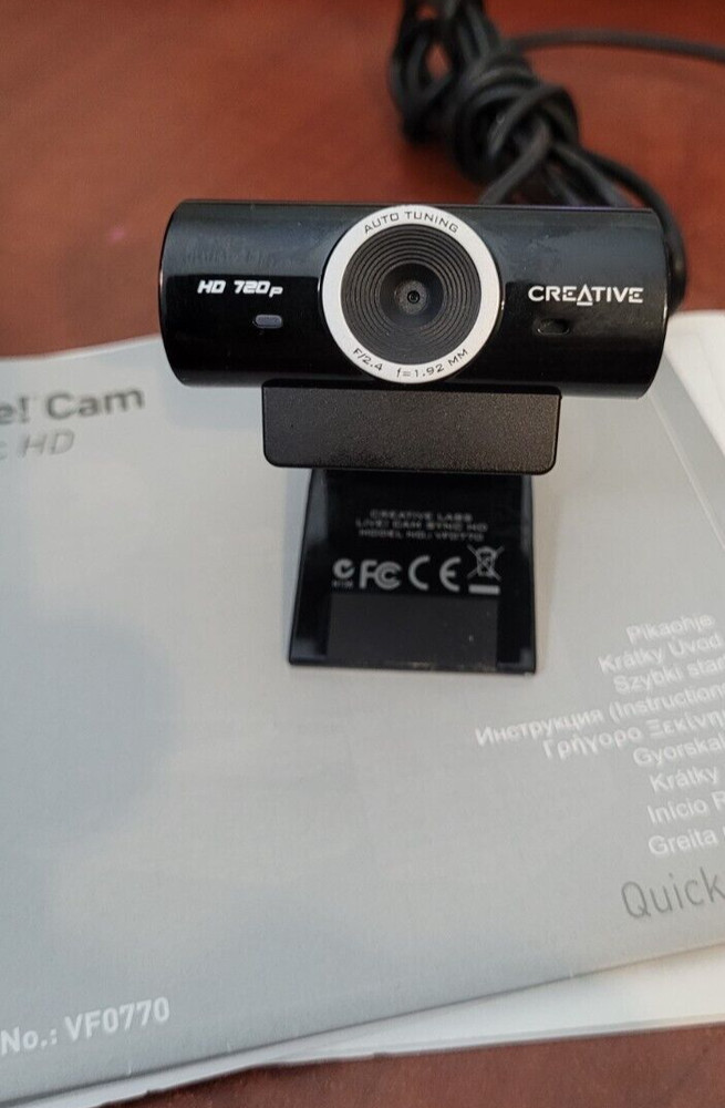 CREATIVE LIVE! CAM SYNC HD MODEL NO.: VF0770 WEB CAM