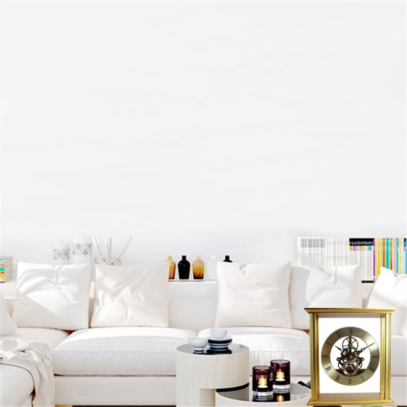 Round Gear Wall Clock Gold Perspective Digital Wall Clock 160mm Diameter
