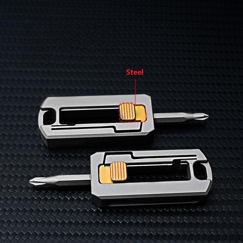 Titanium Screwdriver Portable Keychain Phillips Flathead Screwdriver EDC Tool