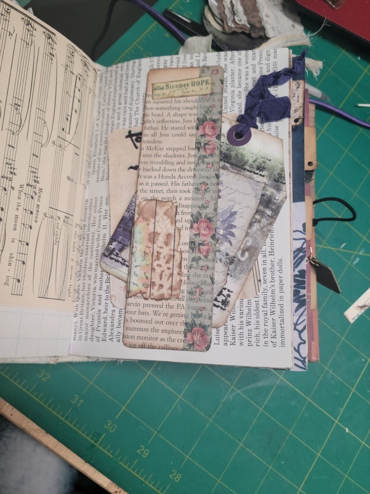 Floral Handmade Junk Journal Include Several Vintage Items