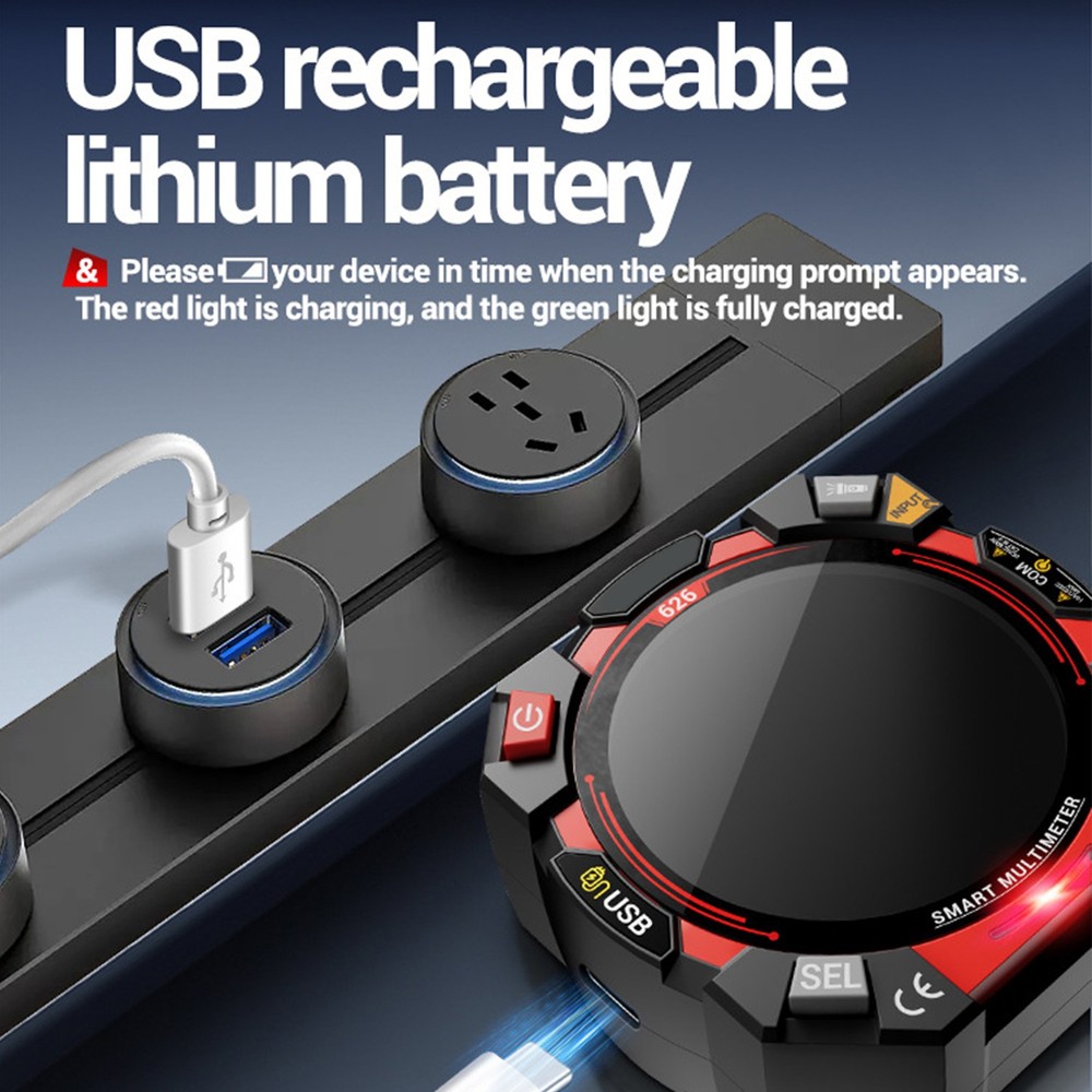 6000 Counts Multimeter With Backlit Display For Electricians WUJF