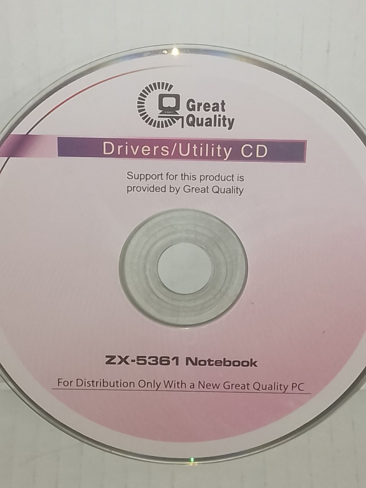 Great Quality Zx-5361 Notebook Drivers/Utility CD