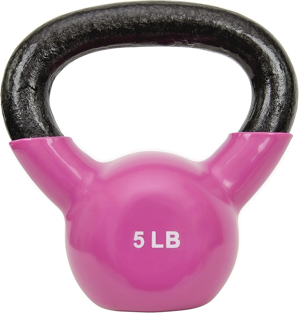 Color-Coded Kettlebells in 5-25 Pound Options for Easy Weight Identification