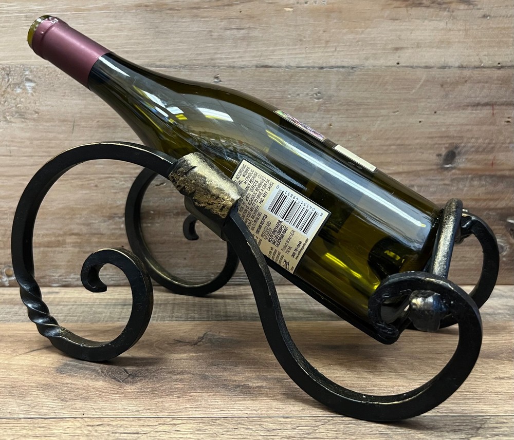 Cast Iron Single Wine Bottle Holder 11" x 5.5"