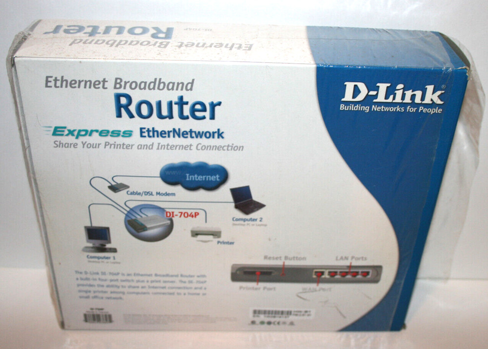 D-LINK Ethernet Broadband Wired Internet Router DI-704P
