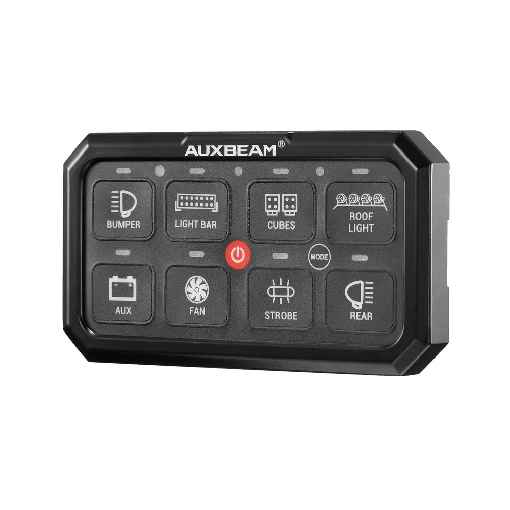 AUXBEAM RGB 8 Gang Switch Panel Light Control Multifunction Relay System ATV UTV