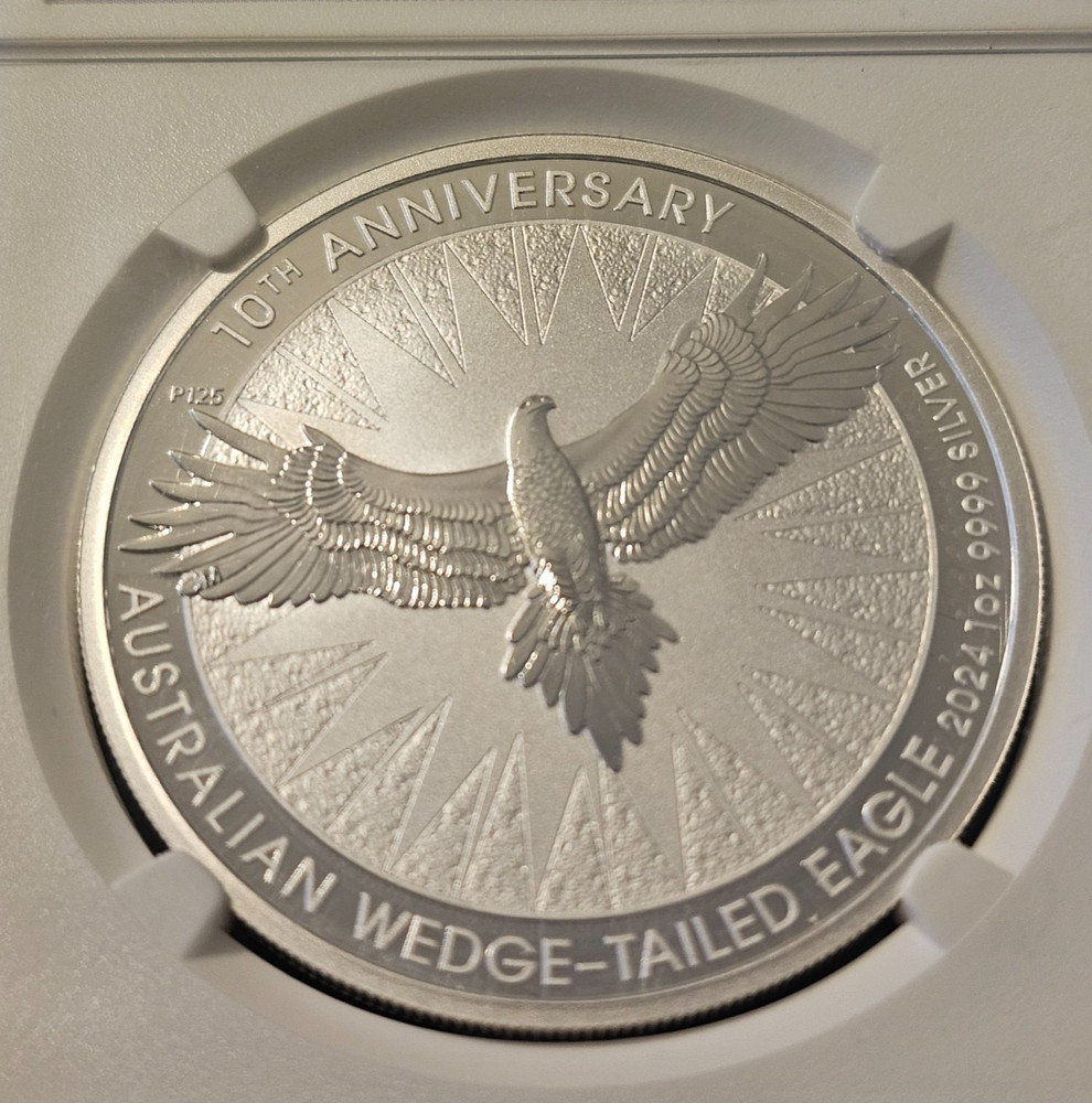 2024 P $1 WEDGE TAILED SILVER EAGLE NGC MS70 JOHN MERCANTI SIGNED First Release