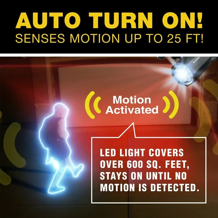 Bell + Howell Bionic Spotlight Deluxe Solar Powered Outdoor Motion Sensor LED Se