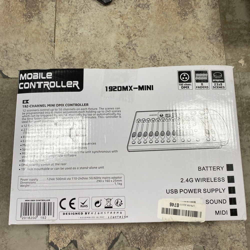 Mini DMX 192 Channels Controller DJ Operator Console For Stage Lighting Show K