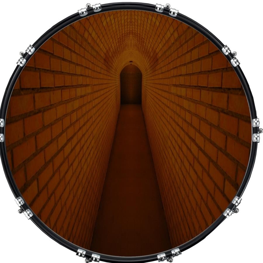 22" Custom Bass Kick Drum Front Head Graphic Graphical Tunnel 4