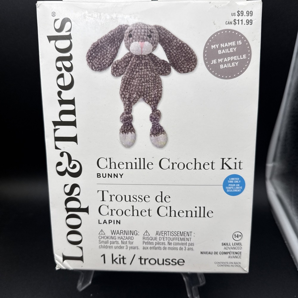 Loops & Threads Chenille Crochet Kit Bunny