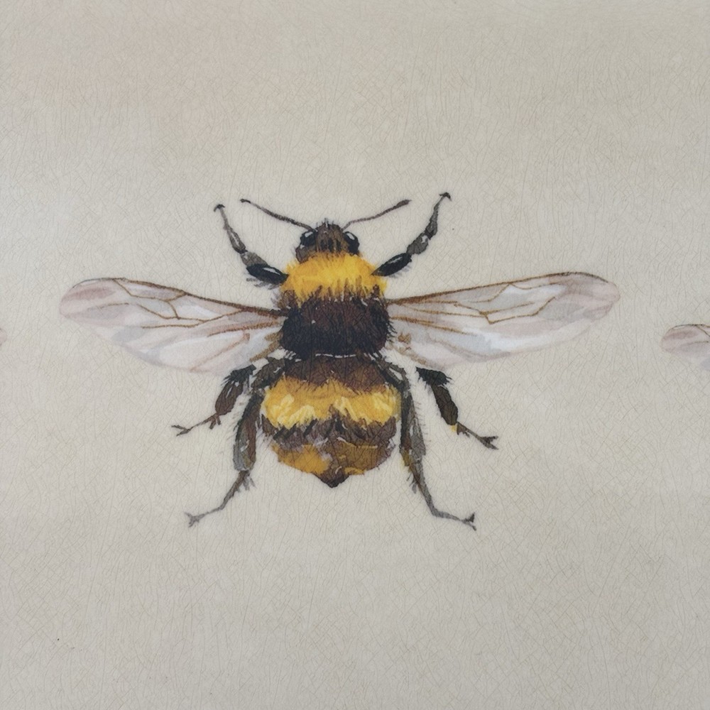 Melamine Picnic Platter Tray Yellow Bee Pattern Bamboo Cheese Party Board