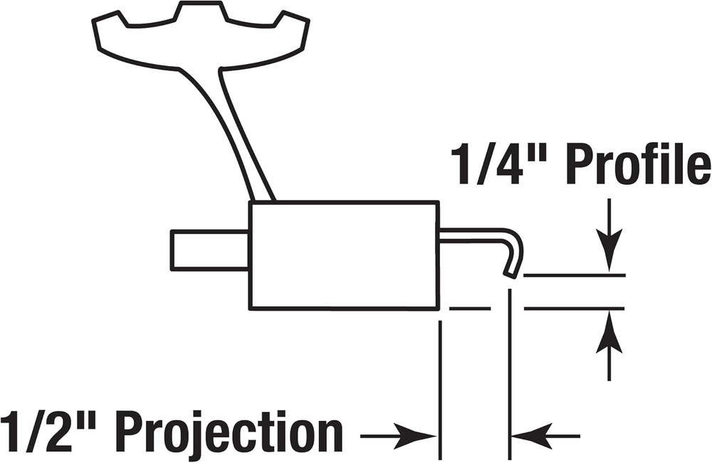 C 1116 Diecast Sliding Door Handle Set, White (Single Pack)