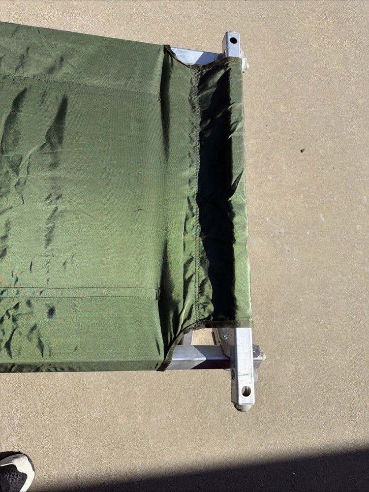 Genuine US Military Issue Compact Lightweight Foldable Aluminum Sleeping Cot