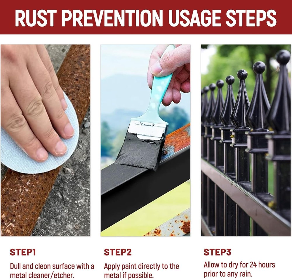 32 Oz Water-Based Rust Preventative Paint, Eco-Friendly Anti-Corrosion Coating