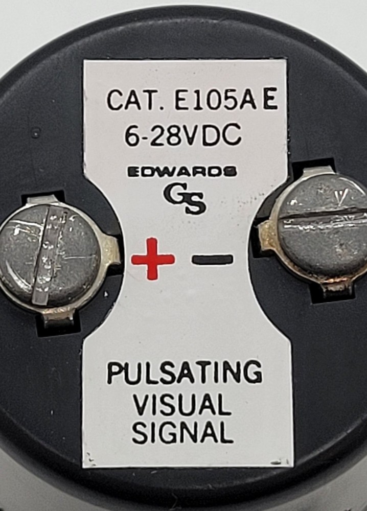 Edwards E105A Panel Mount Pulsating Audio/Visual Signal 0.016-0.03A 6-28VDC