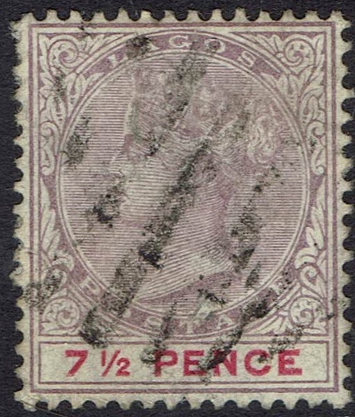 LAGOS 1887 QV 7½D USED