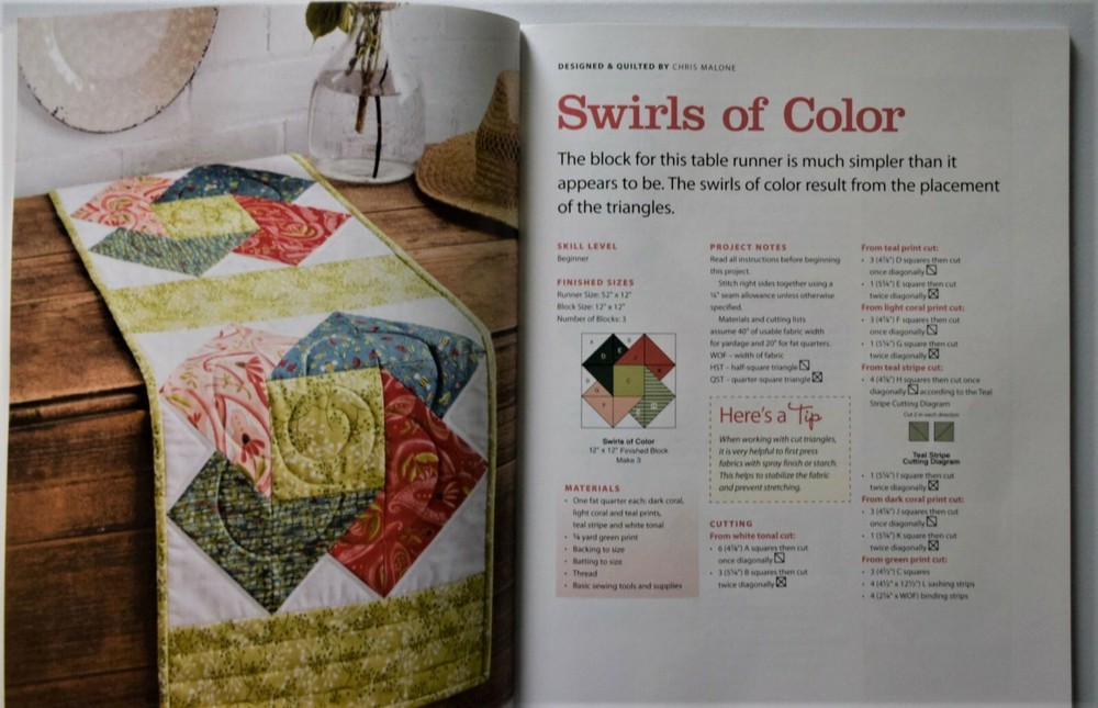 Fat Quarter-Friendly Quilts 12 Projects Table Runners Bed Quilts GIFT