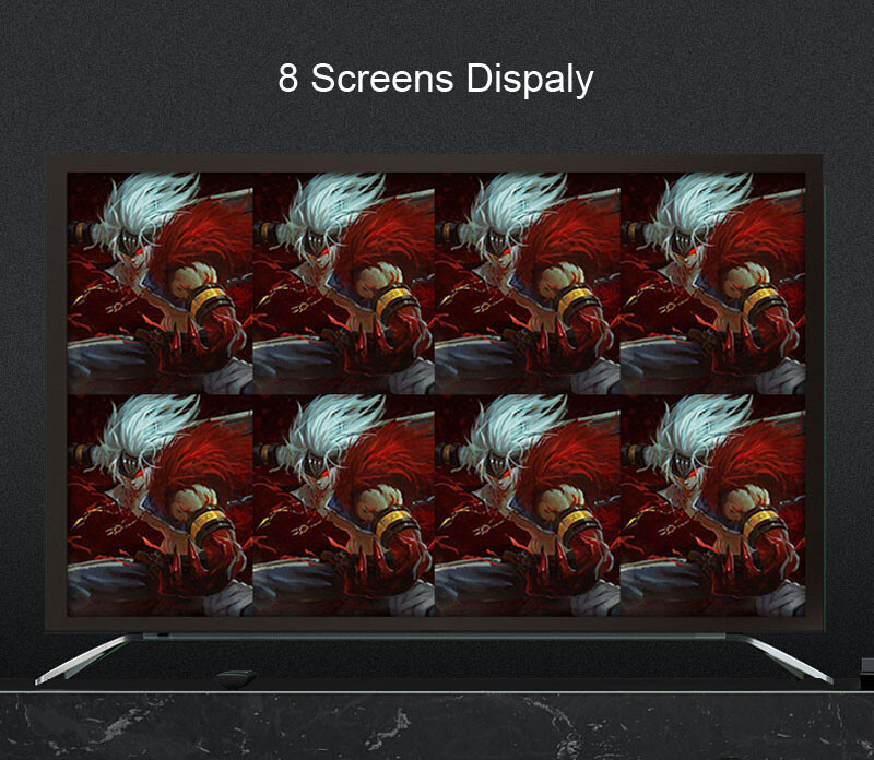4K 9x1 HDMI Quad Multi-viewer 9 Channel Seamless Switch Screen Splitter Divider