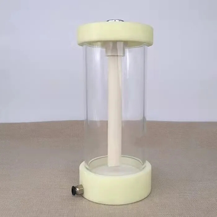 Small Lab Test Mini Powder Coating Hopper Glass Powder Fluidizing Barrel