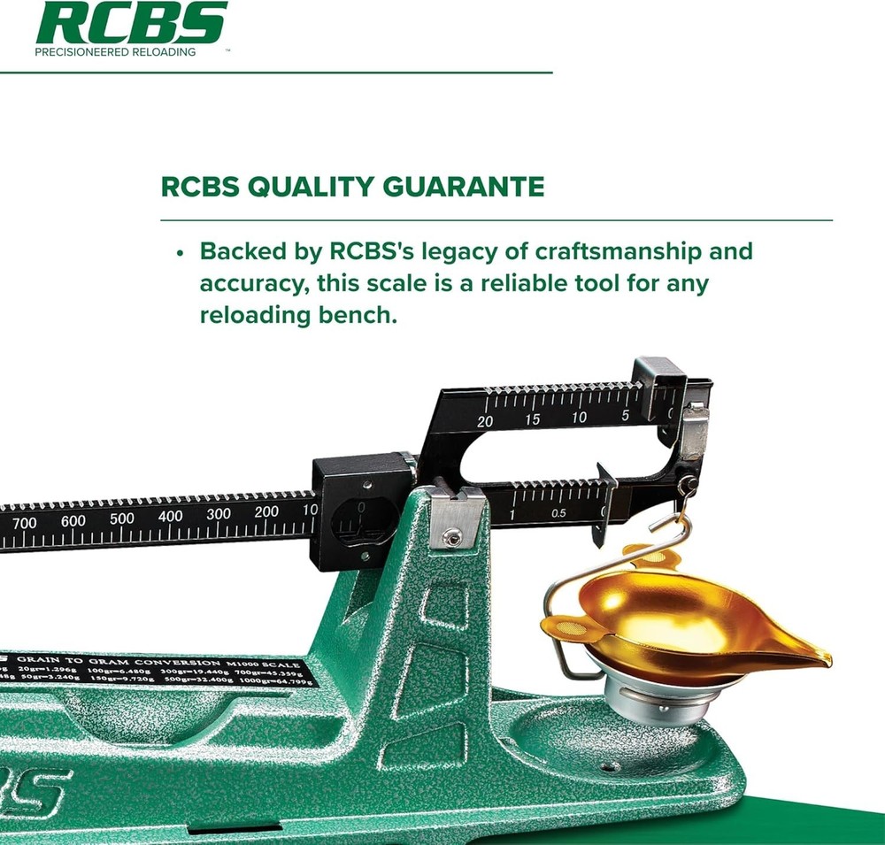 M1000 Mechanical Scale, Precision Mechanical Reloading Scale with 1000 Grain ...