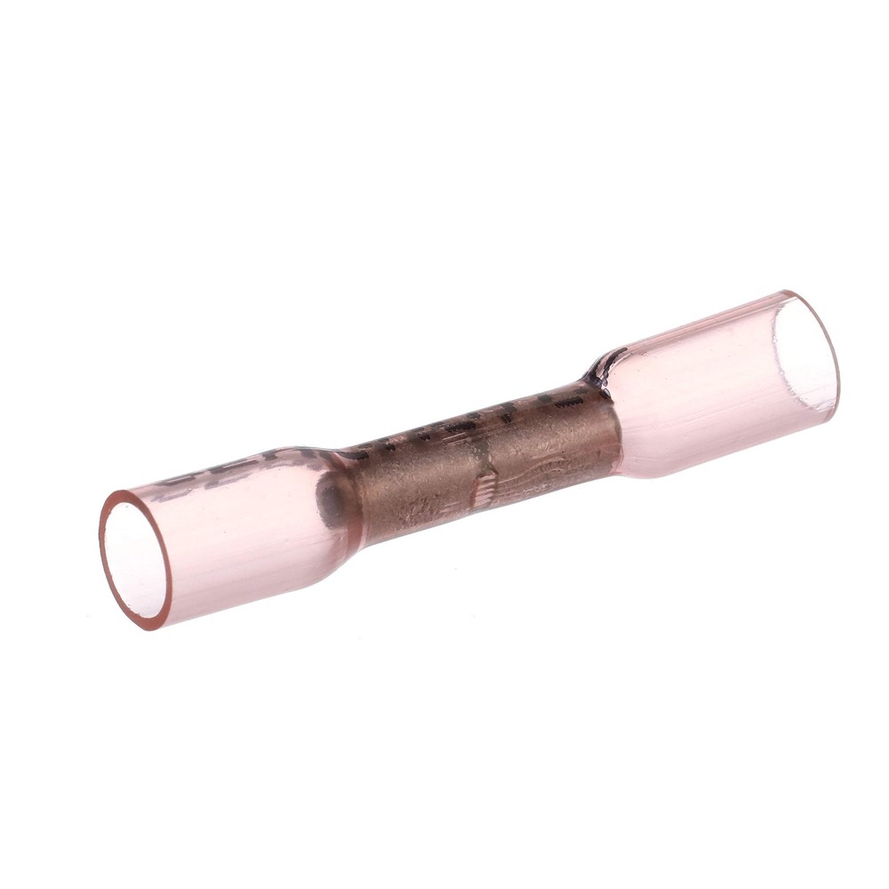 Heat Shrink Butt Connector Wire, Solderless, Fits 22-18 Wire Range, Red, Pack...