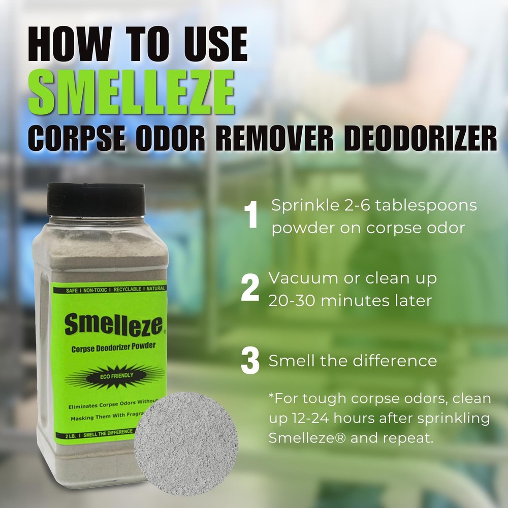 Natural Corpse Odor Absorbent & Deodorizer Powder - Deodorizes Morgues, Funer...