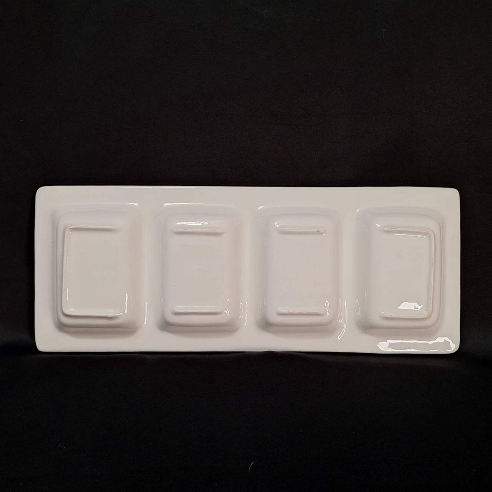 Coastal Lighthouse 4 Section Platter Rectangular Serving Dish Nautical Decor