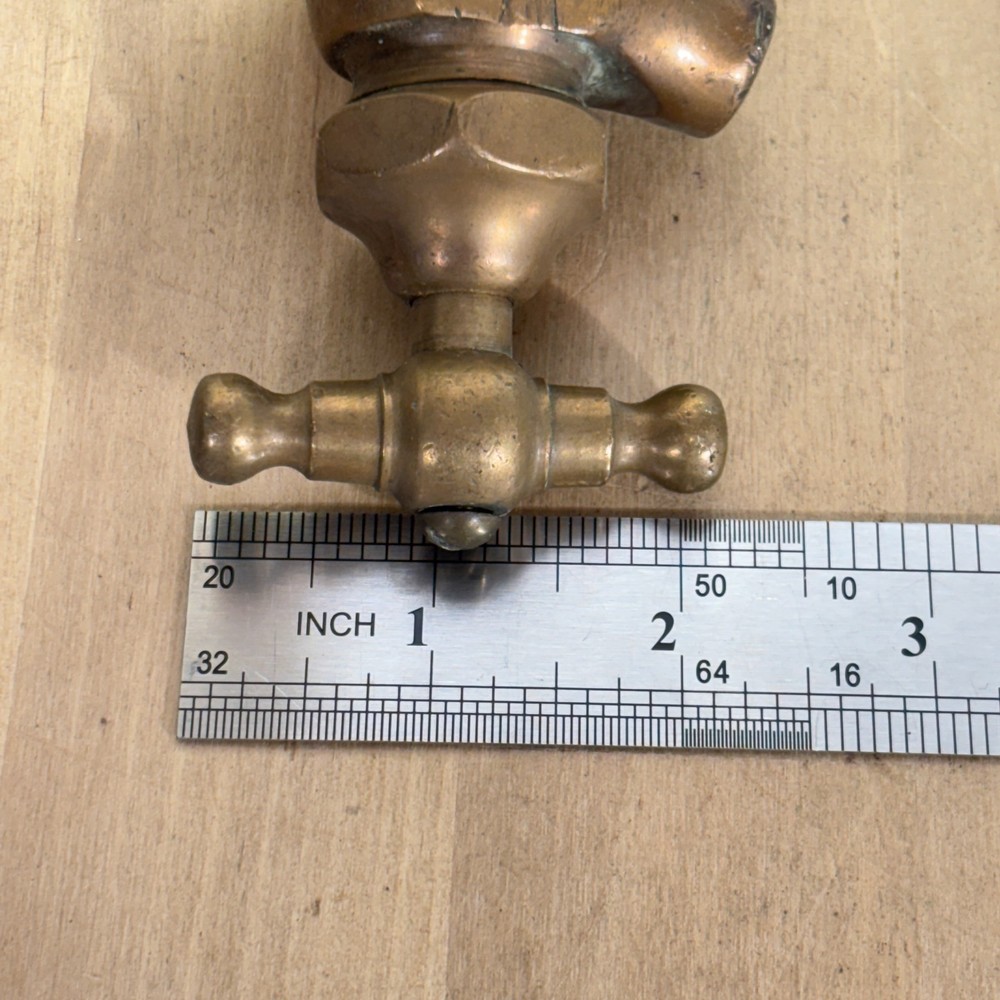 Vintage Sterling Heavy Solid Brass Water Spigot, Outdoors, Scratches