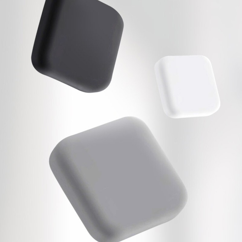 Door Stoppers Wall Protector, 4pcs Square Silicone Door Handle Buffers, White
