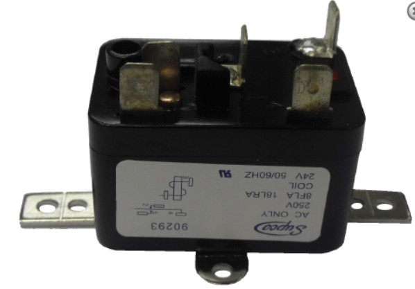 Supco 90293 General Purpose Fan Relay, SPDT, 24V