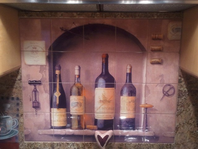 Mural Ceramic Wine Decor Backsplash Bath Tile #318