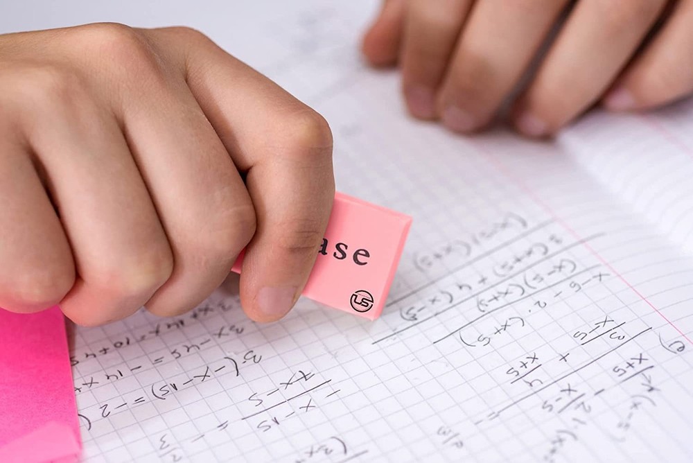 Pink Erasers, 120 Count Rectangular Eraser Bulk Pack, Latex Free Pink Pearl E...