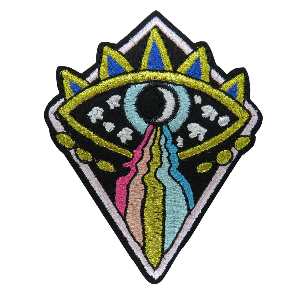Eye patch psychedelic patch iron on patch biker punk patch iron on