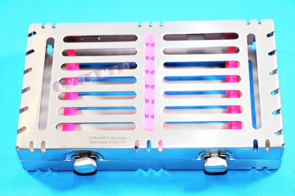 5PCS DETACHABLE STERILIZATION CASSETTE RACK FOR 7 INSTRUMENTS WITH DOUBLE BUTTON