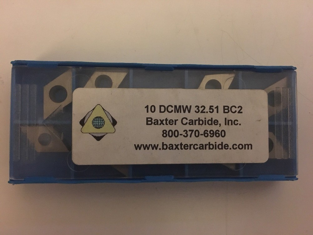 Baxter Carbide Inserts Quantity 10 DCMW 32.51 BC2