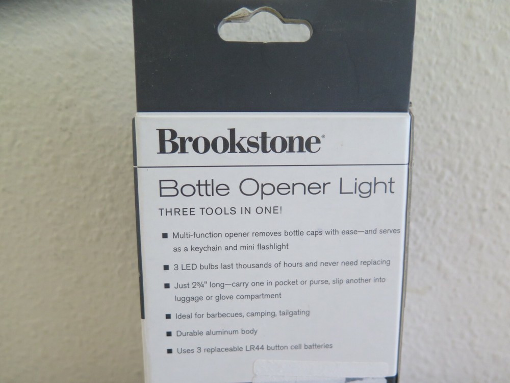 Brookstone Blue Bottle Opener Light 3 tools In 1