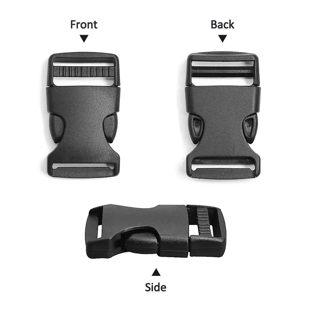 Petutu 20 Pack Plastic Buckles 1 Inch Quick Side middle, 1 X 20