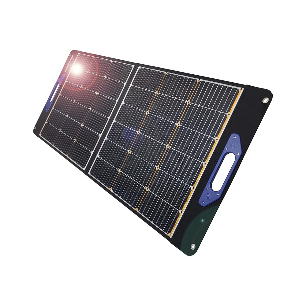 100 Watt Folding Portable Solar Panel- New Shade Stopper™ Tech: Output DOE