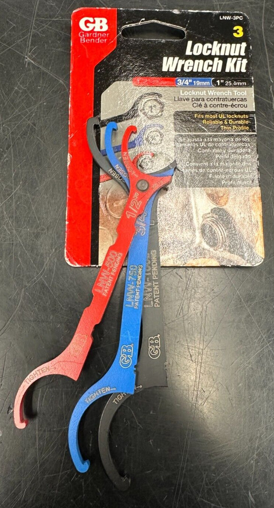 ECM, 3 Piece Locknut Wrench Kit, 	LNW-3PC