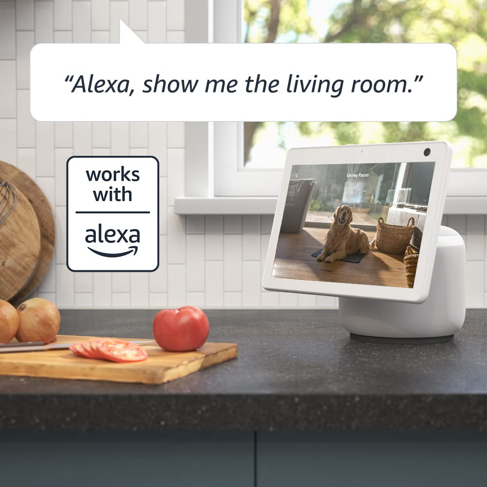Mini Pan-Tilt Camera (Newest Model), Rotating Indoor Plug-In Smart Security Came