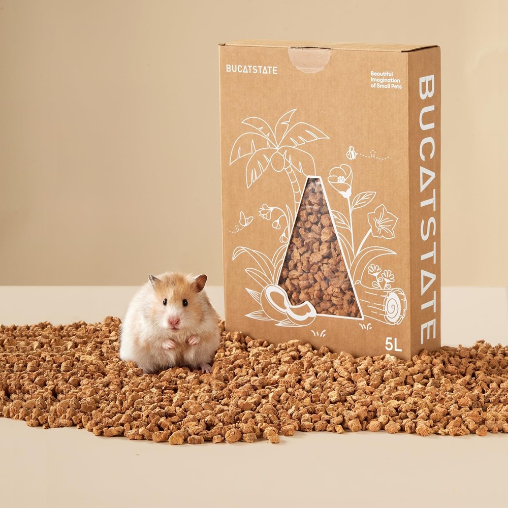 Cork Bedding 5L Natural Hamster Odor Control Substrate Hideout Box 45mm