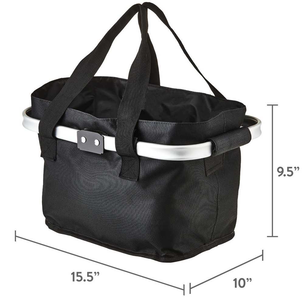 Folding Handlebar Bicycle Basket, Gray